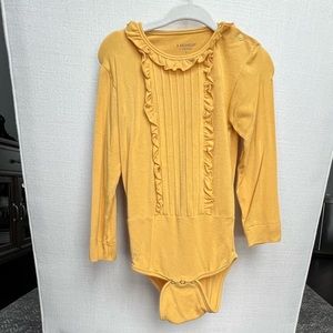 A Monday in Copenhagen Toddler Girls 3 T Yellow Ruffle Bodysuit